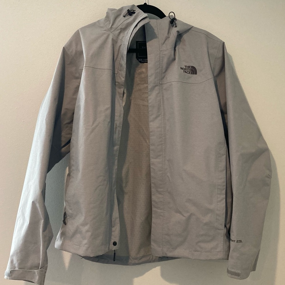 Men’s North face grey rain jacket